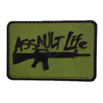 Нашивка PVC/ПВХ с велкро Assault Life Олива